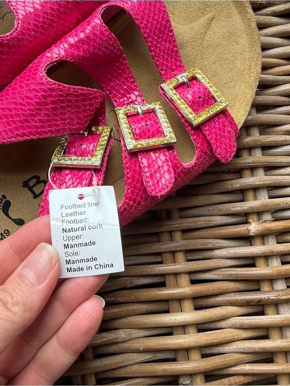 NWT Betula By Birkenstock Florida Sandals Pink Snake Print Womens Size 42 11 US - Picture 10 of 10